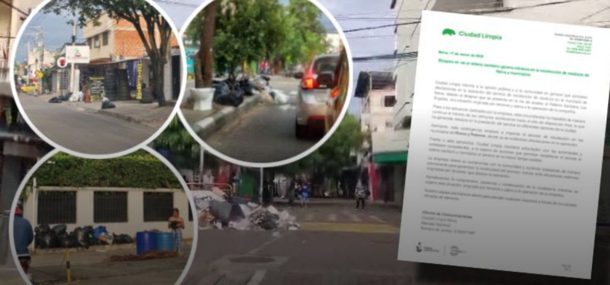 Bloqueo vial afecta recolección de basuras en Neiva