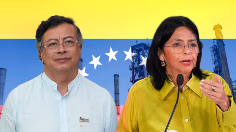 Petro se reúne con Delcy en Caracas