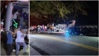 Bus de Campoalegre sufrió grave accidente