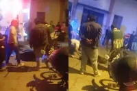 Choque de motos deja heridos en Cajamarca