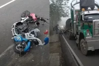Tractocamión arrolló bicicleta eléctrica en Ibagué
