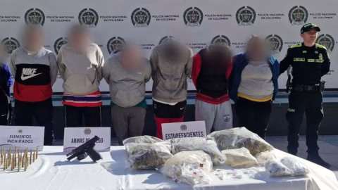 Policía captura a siete integrantes de 'El Mesa' en Suba
