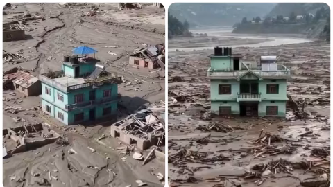 El secreto de la casa que sobrevivió a las inundaciones en Nepal