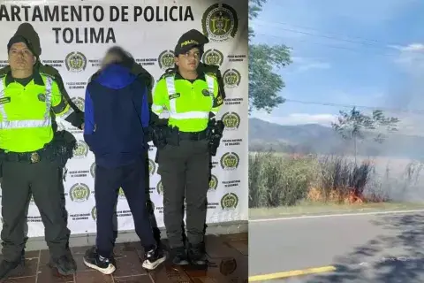 Capturan a hombre por provocar incendio en vía de Armero Guayabal