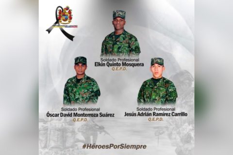 Tres soldados muertos en ataques con explosivos en el Meta