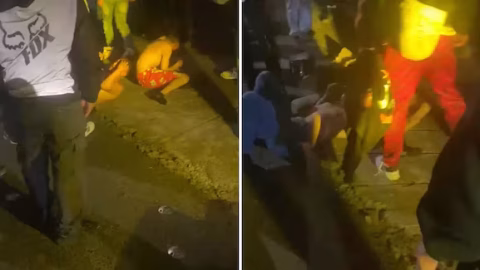 Golpean y dejan en ropa interior a presuntos ladrones en Bogotá