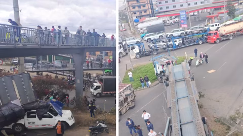 Gravísimo accidente en la vía Bogotá-Mosquera