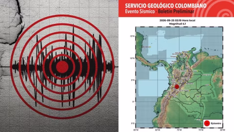Sismo de magnitud 4,1 sacudió la madrugada en Colombia