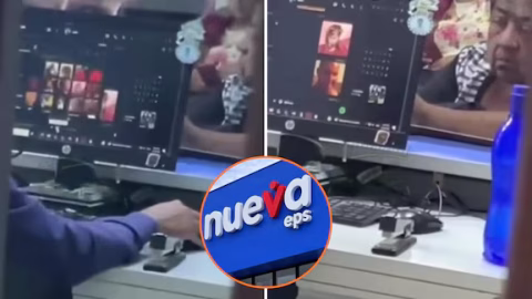 Graban a empleado de Nueva EPS chateando en Florencia, Caquetá