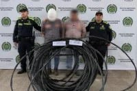 Capturan a falsos operarios robando cable en Ibagué