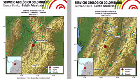 Dos sismos sacudieron Tolima y Santander