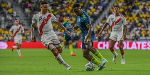 Colombia derrotó 2-0 a Perú en Miami con goles de debutantes