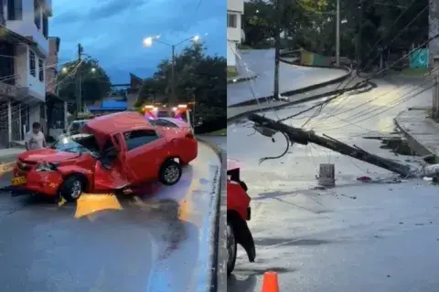 Violento choque en la avenida Fantasma de Ibagué deja dos heridos